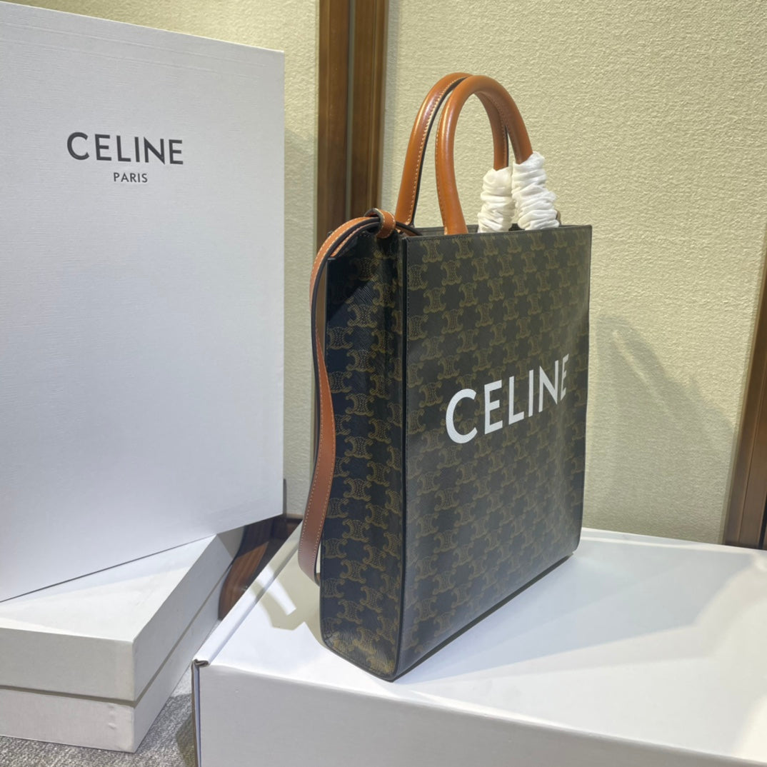 CELINE TRIOMPHE 32 BLUE IN PATTERN CALFSKIN