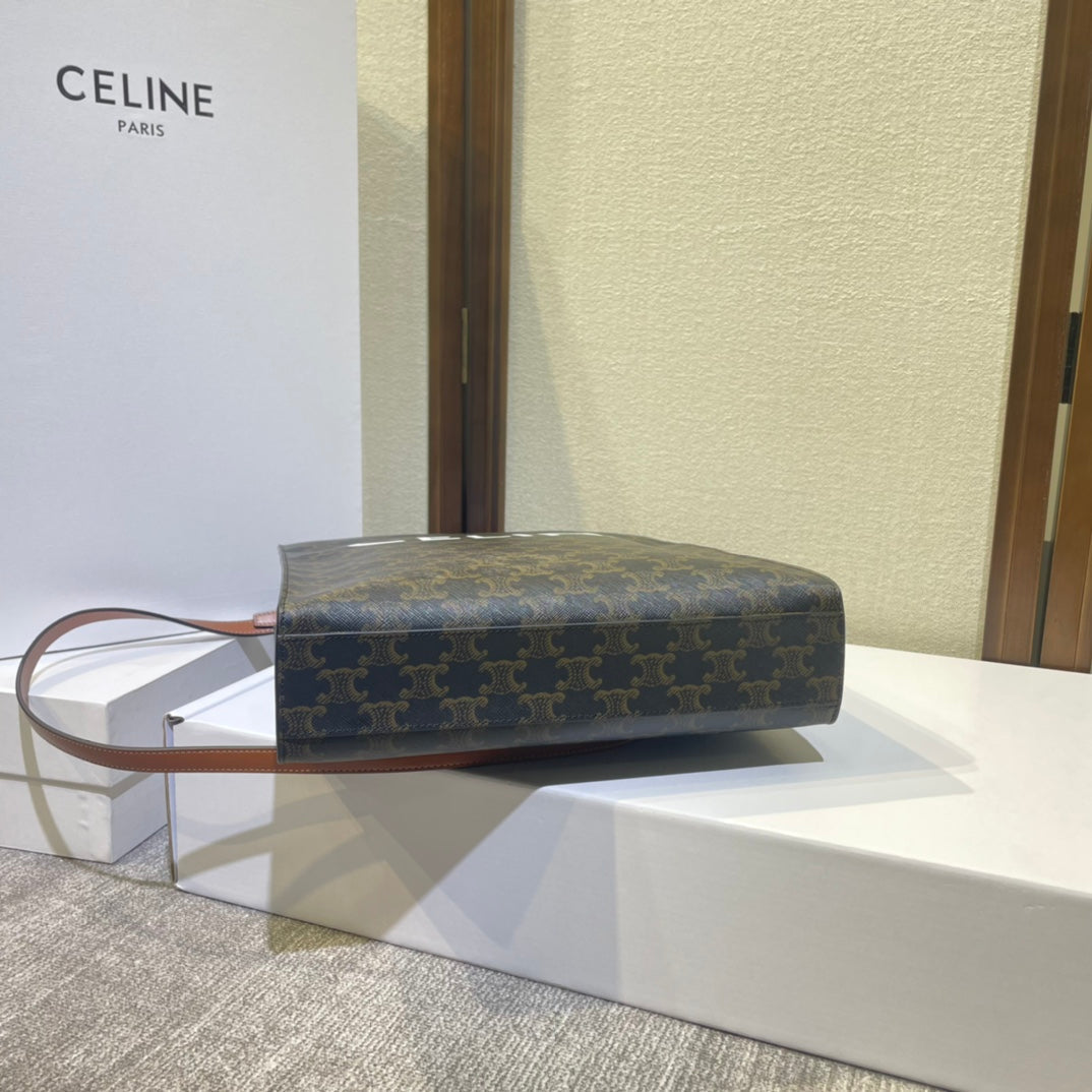 CELINE TRIOMPHE 32 BLUE IN PATTERN CALFSKIN