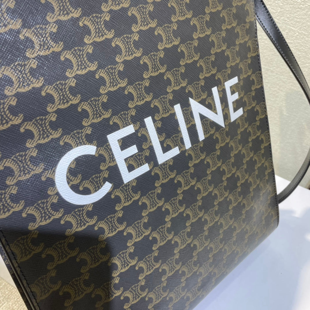 CELINE TRIOMPHE 32 BLACK IN PATTERN CALFSKIN