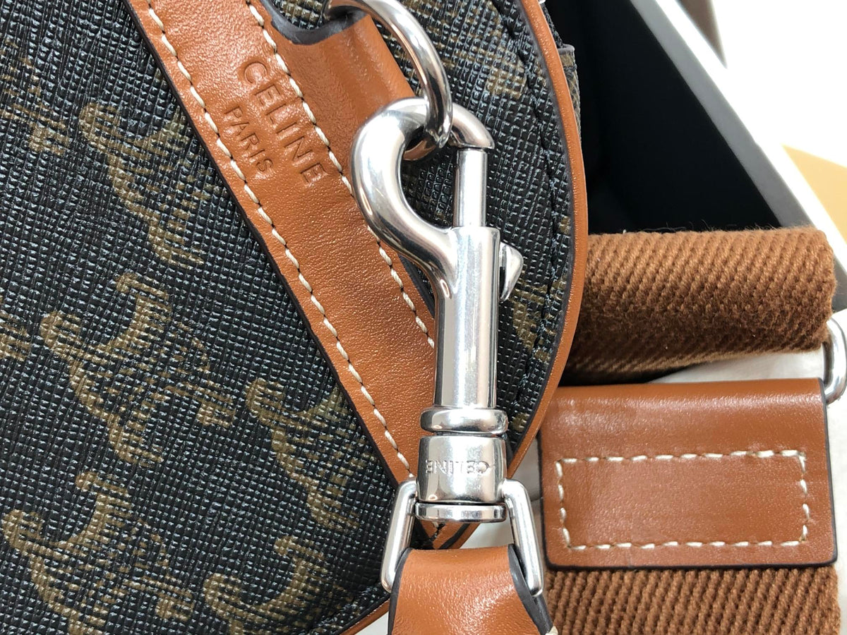 CELINE CYLINDRICAL 22 BAG BLACK PATTERN COWHIDE