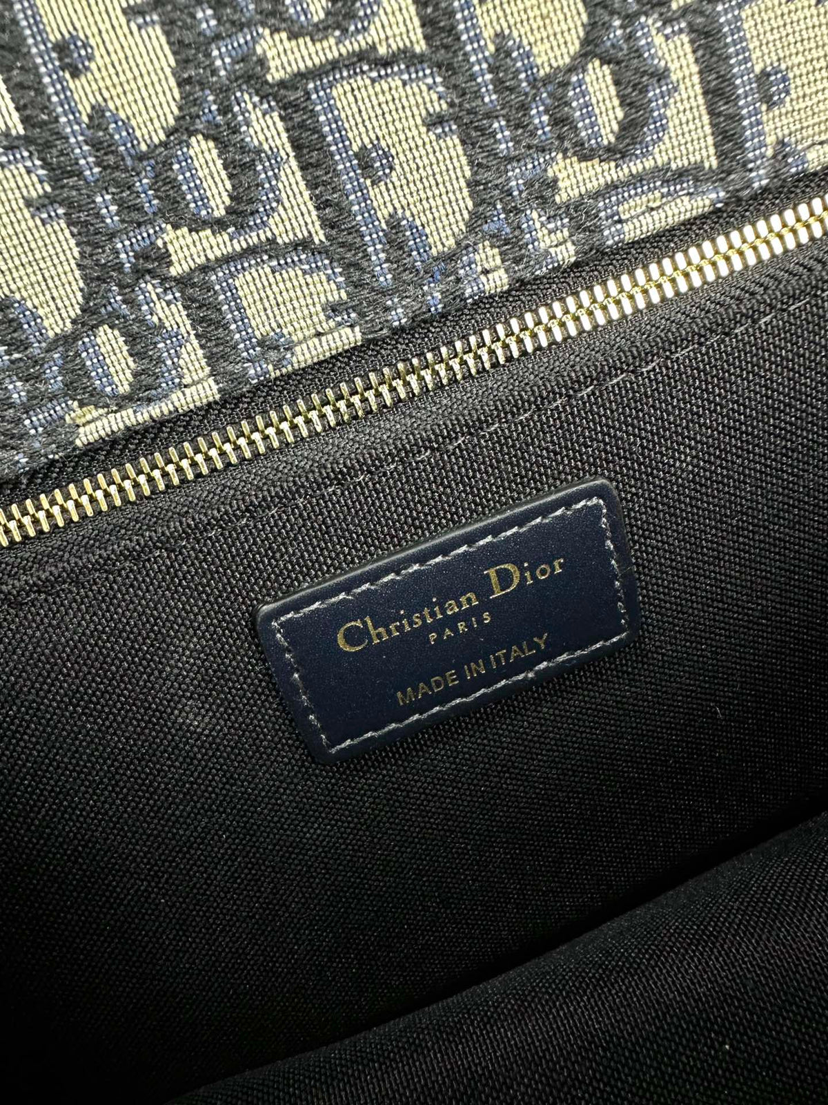 DIOR MONTAIGNE 25 BAG IN BLUE OBLIQUE JACQUARD