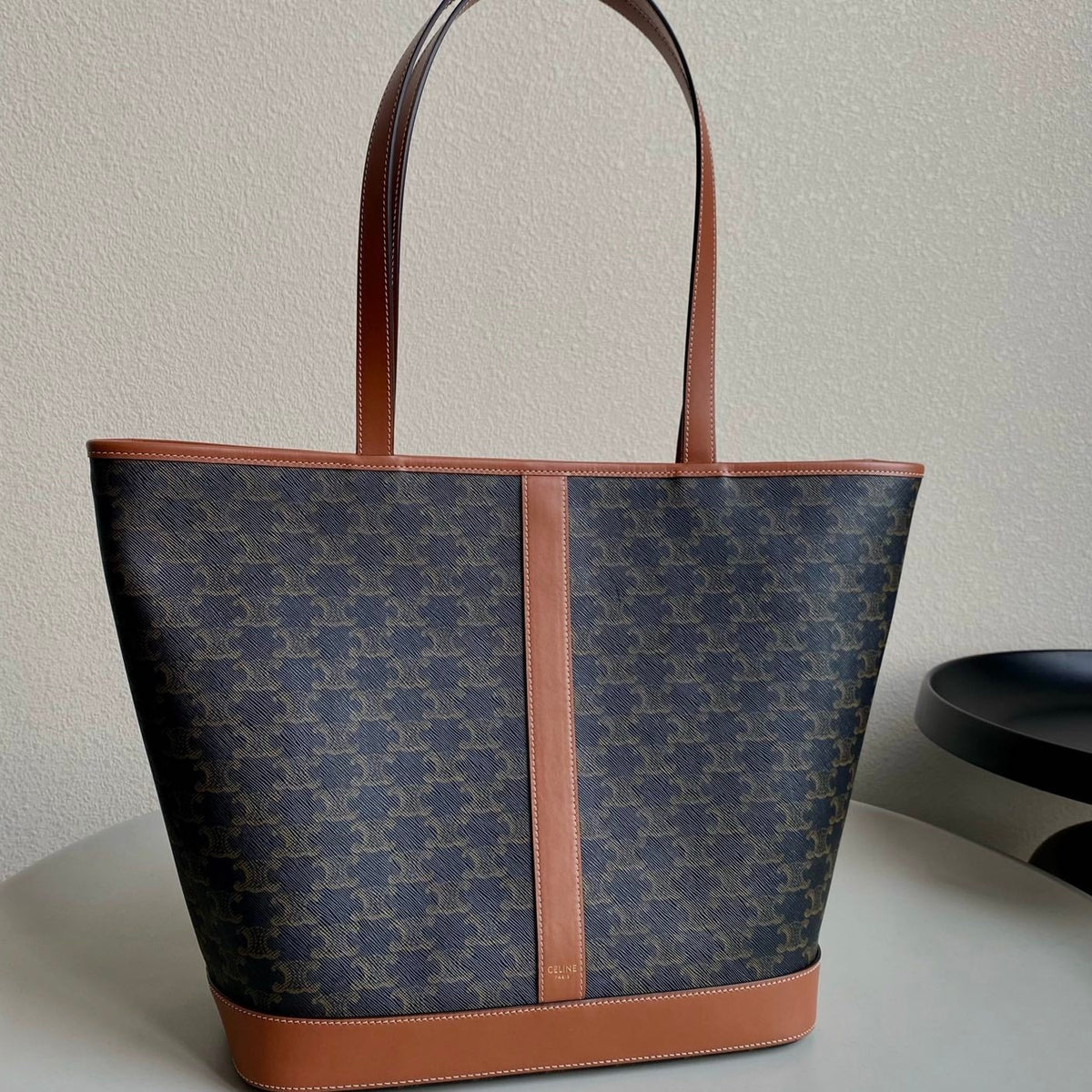 CELINE TRIOMPHE 26 TAN CALFSKIN