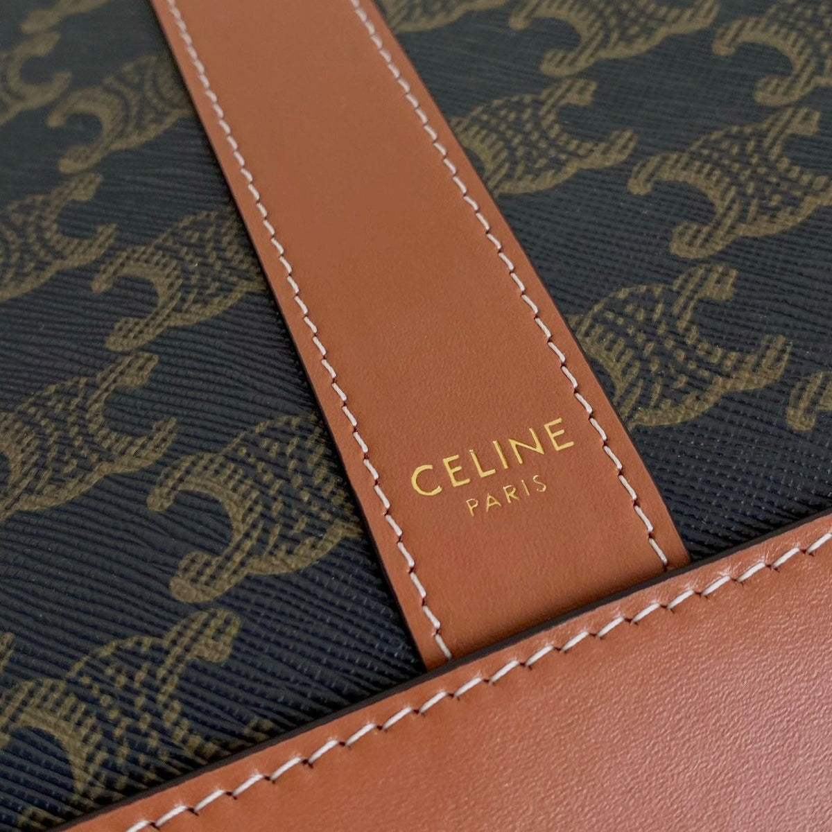 CELINE TRIOMPHE 26 TAN CALFSKIN