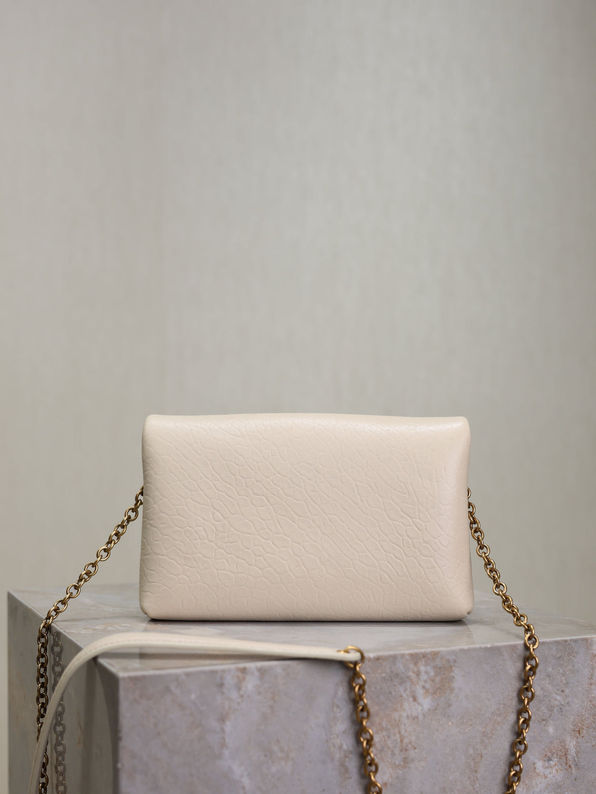 SAINT LAURENT YSL 25S CALYPSO MINI 19 IN BLANC VINTAGE LAMBSKIN GOLD HARDWRE