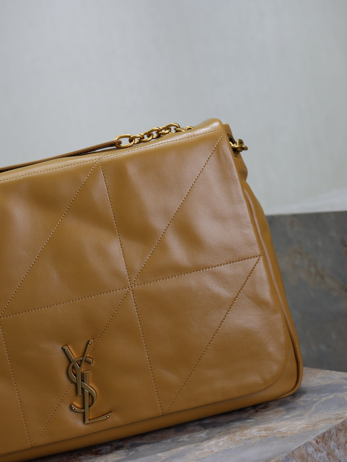 SAINT LAURENT YSL 25S LARGE JAMIE 43 IN DARK GOLDENROD LAMBSKIN GOLD HARDWARE