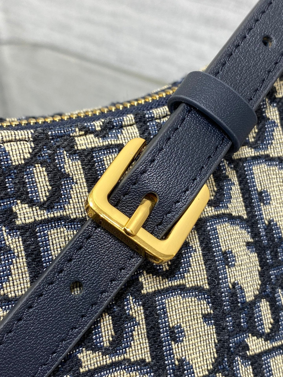 DIOR MONTAIGNE CIGALE MINI 24 BAG IN BLUE OBLIQUE JACQUARD