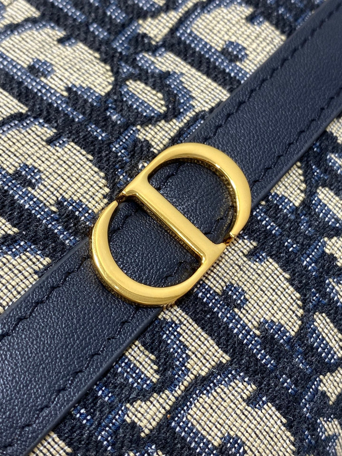 DIOR MONTAIGNE CIGALE MINI 24 BAG IN BLUE OBLIQUE JACQUARD