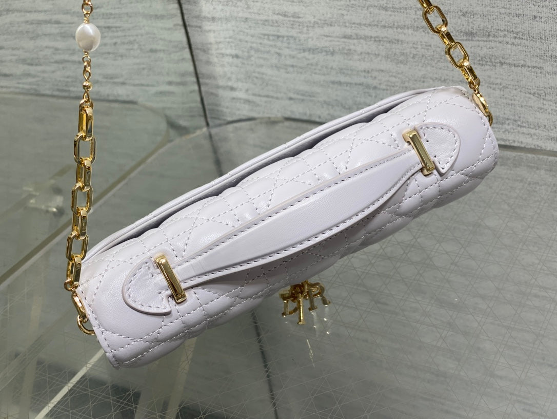 DIOR 25S TALK PHONE POUCH 21 IN PALE LILAC CALFSKIN GOLD HARDWRE