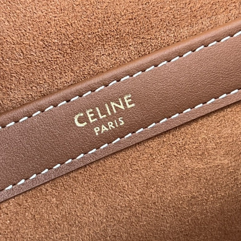 CELINE CUIR TRIOMPHE 44 TAN CALFSKIN