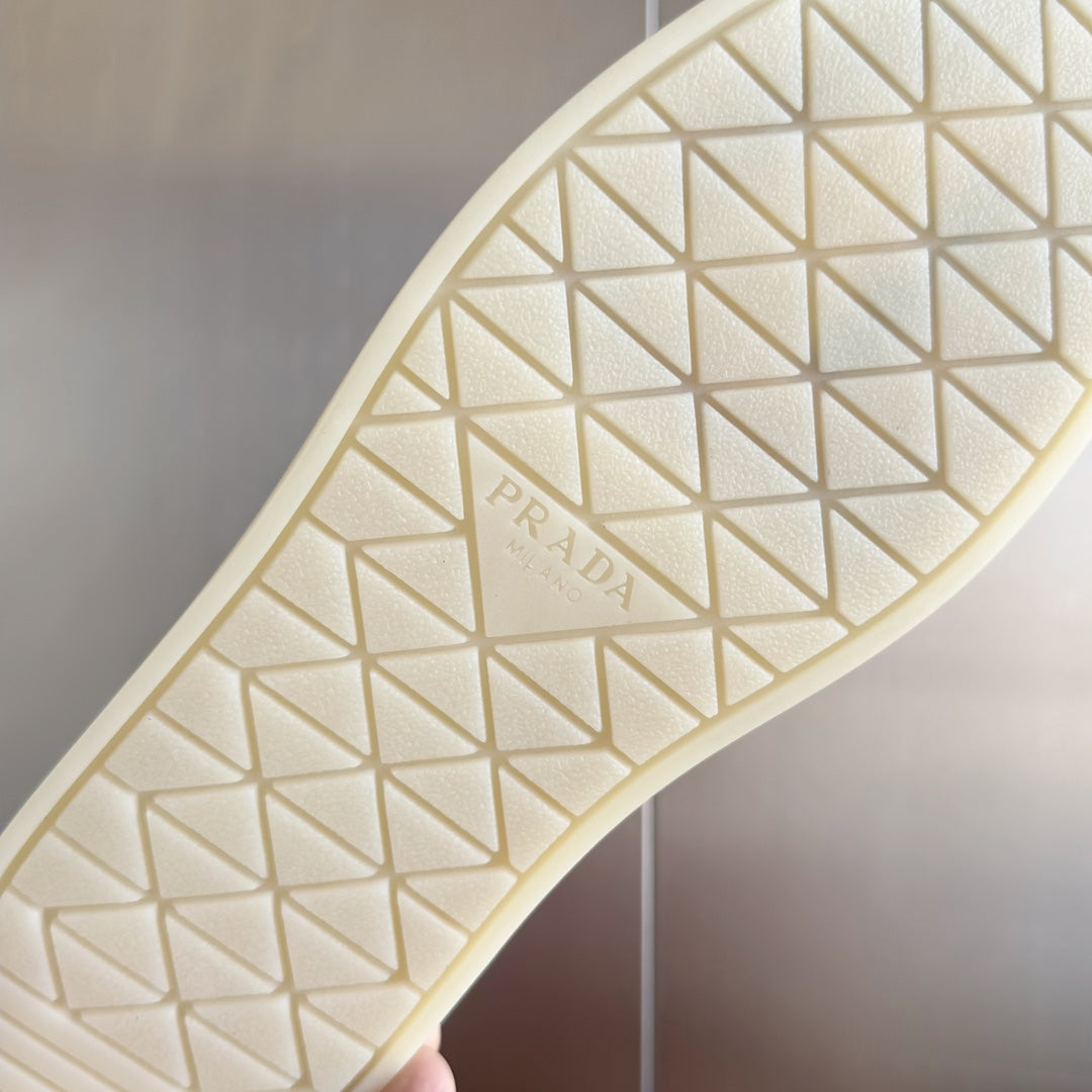 PRADA Pra Yellow Suede Leather Mule 25mm Rubber Sole