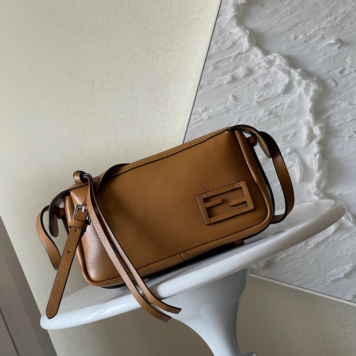FENDI SIMPLY MINI 22 IN BRONZE BROWN GRAINED CALFSKIN