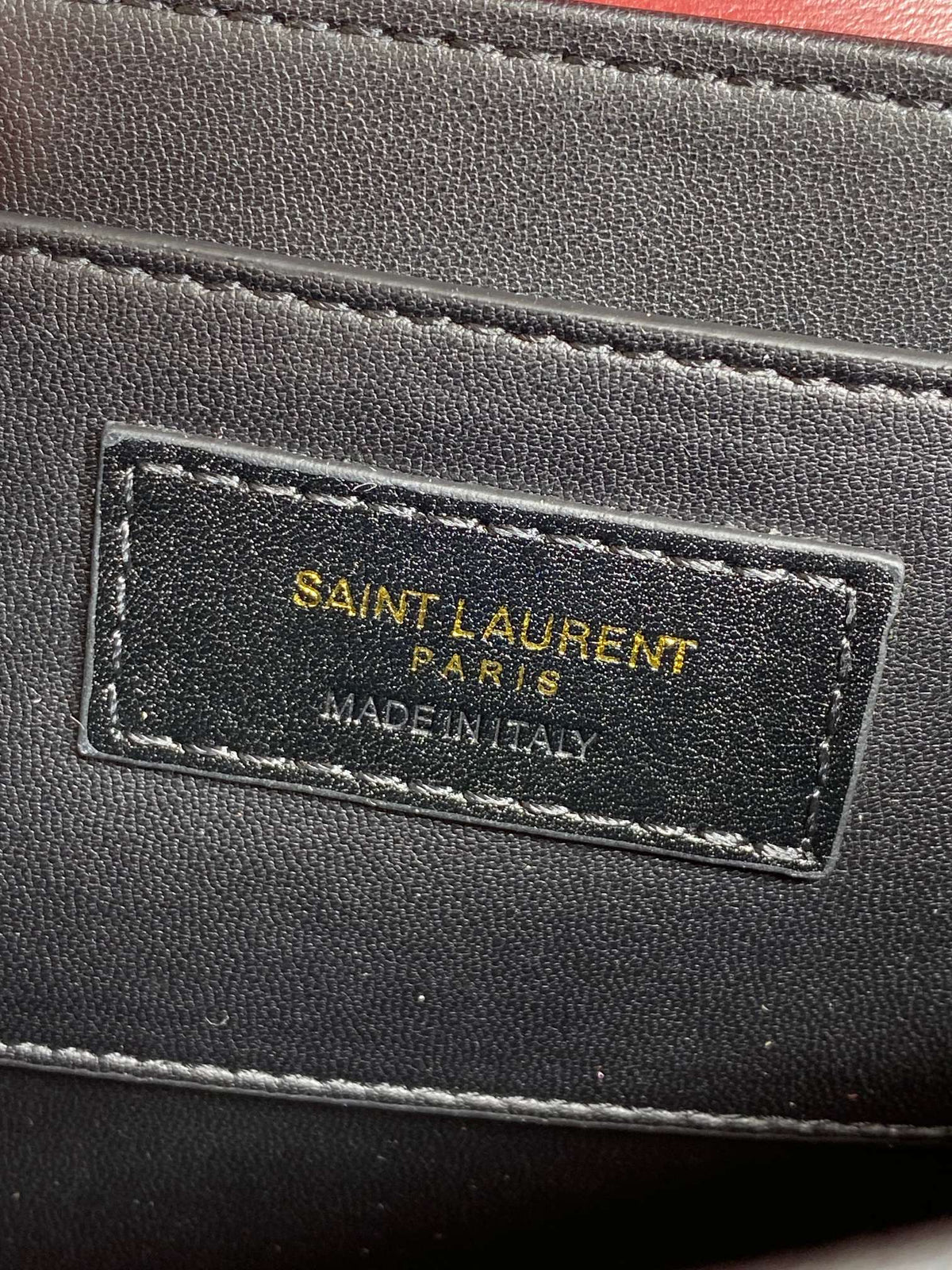 SAINT LAURENT SOLFERINO SMALL SATCHEL 19 IN SCARLET RED CALFSKIN GOLD HARDWARE