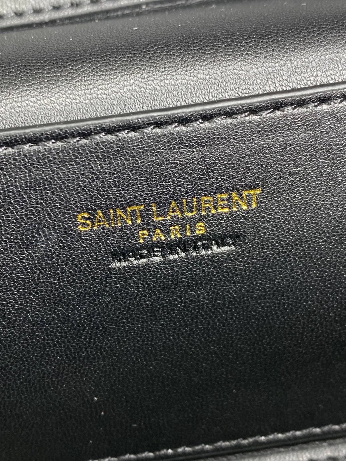 SAINT LAURENT GABY MINI VANITY 18 IN IVORY WHITE LAMBSKIN GOLD HARDWARE