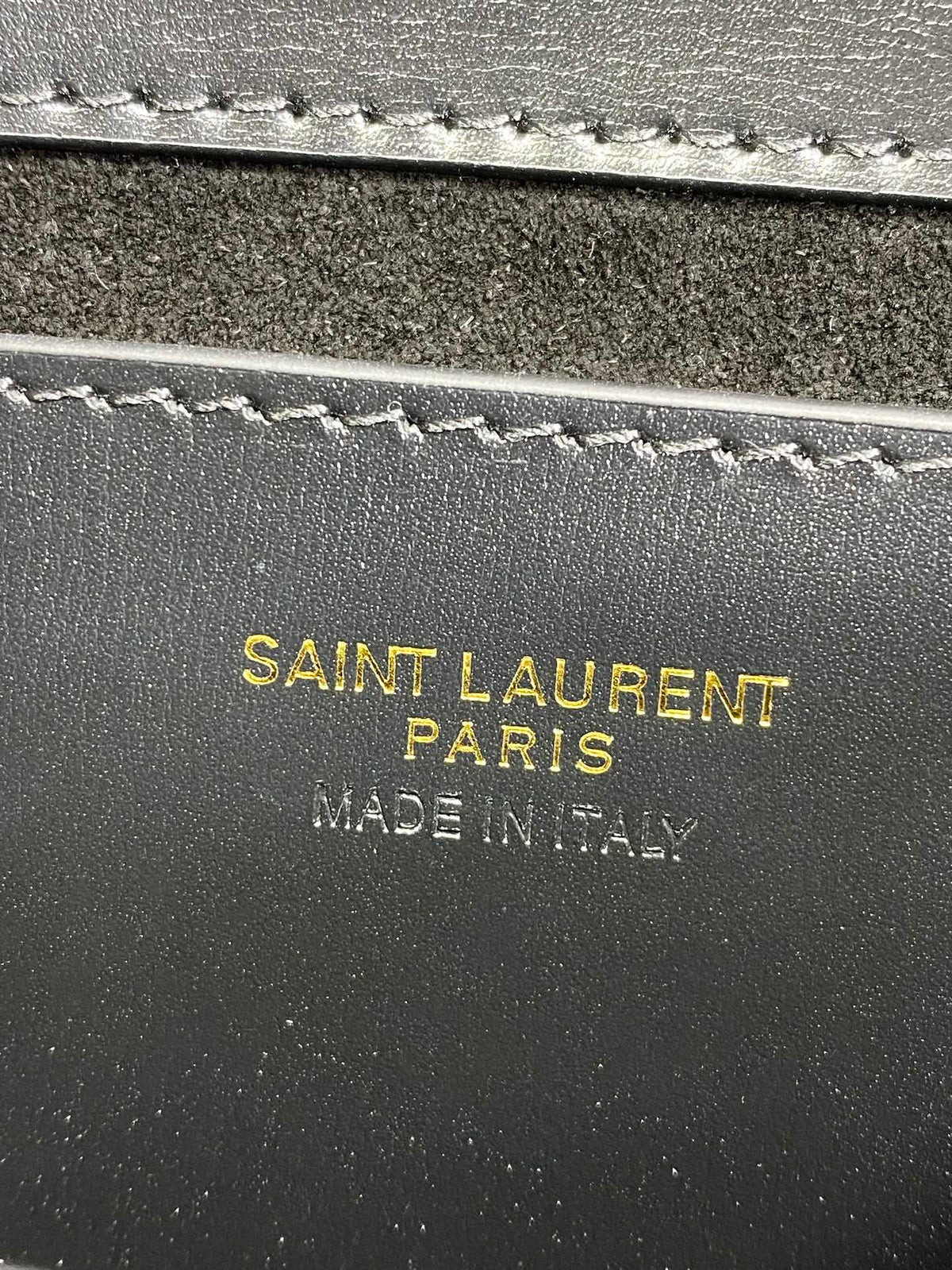 SAINT LAURENT VOLTAIRE TOP HANDLE IN BOX 21 IN BLACK CALFSKIN GOLD HARDWARE
