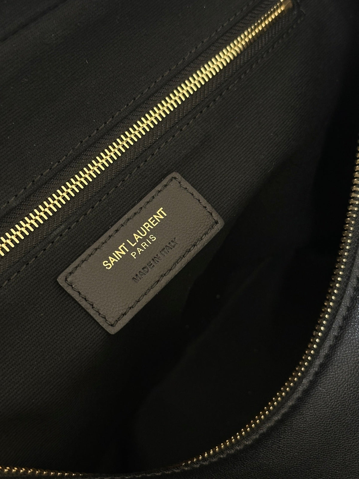 SAINT LAURENT LIYA 31 BLACK CALFSKIN VINTAGE TRAVEL BAG