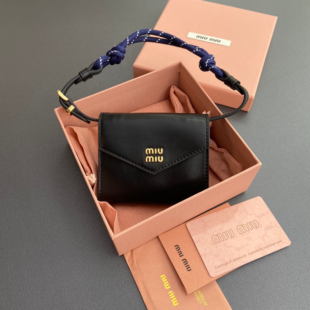 MIU MIU MICRO BAG 11 IN BLACK SMOOTH CALFSKIN