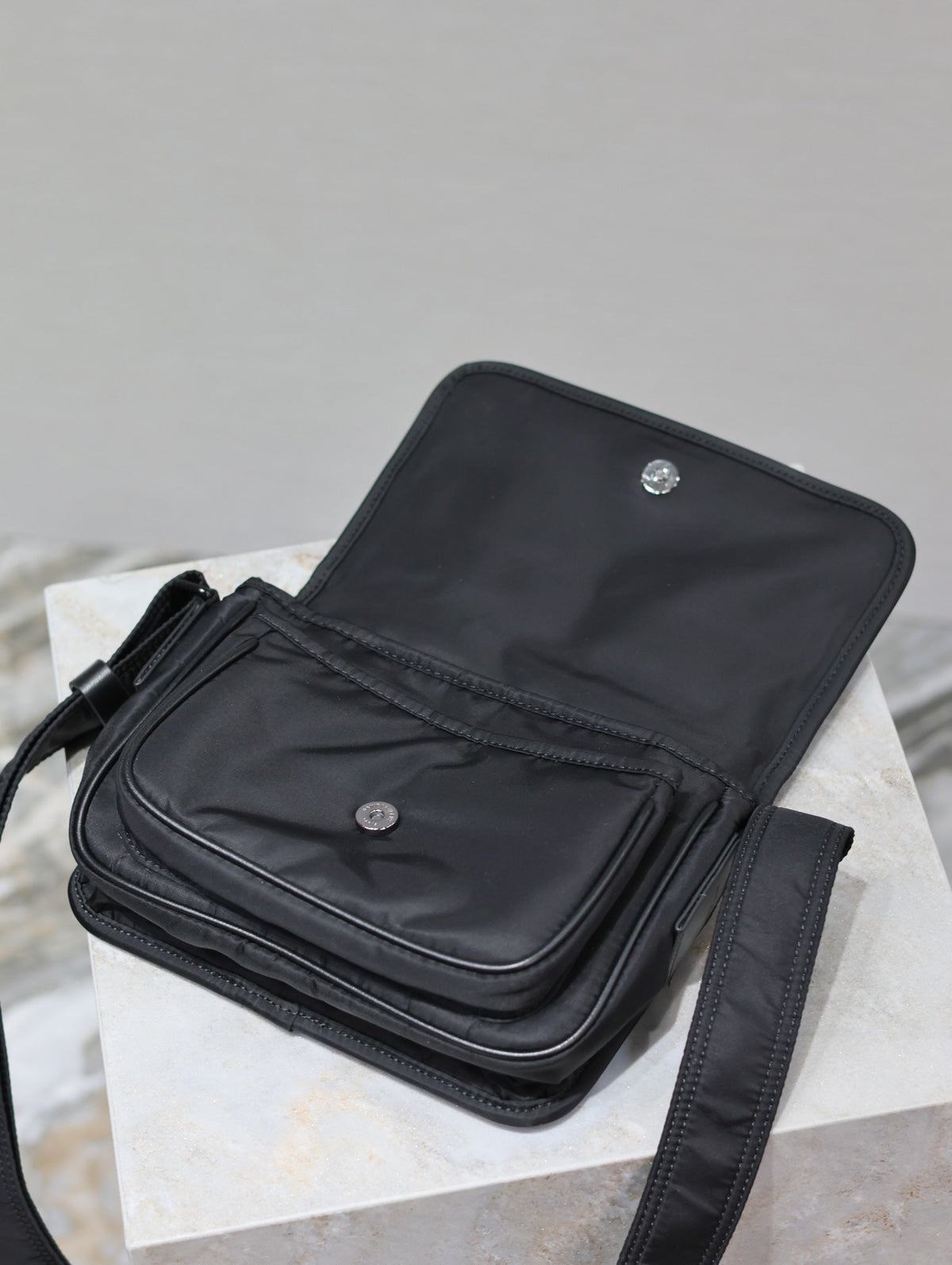 SAINT LAURENT NIKI BABY 22 IN BLACK NYLON