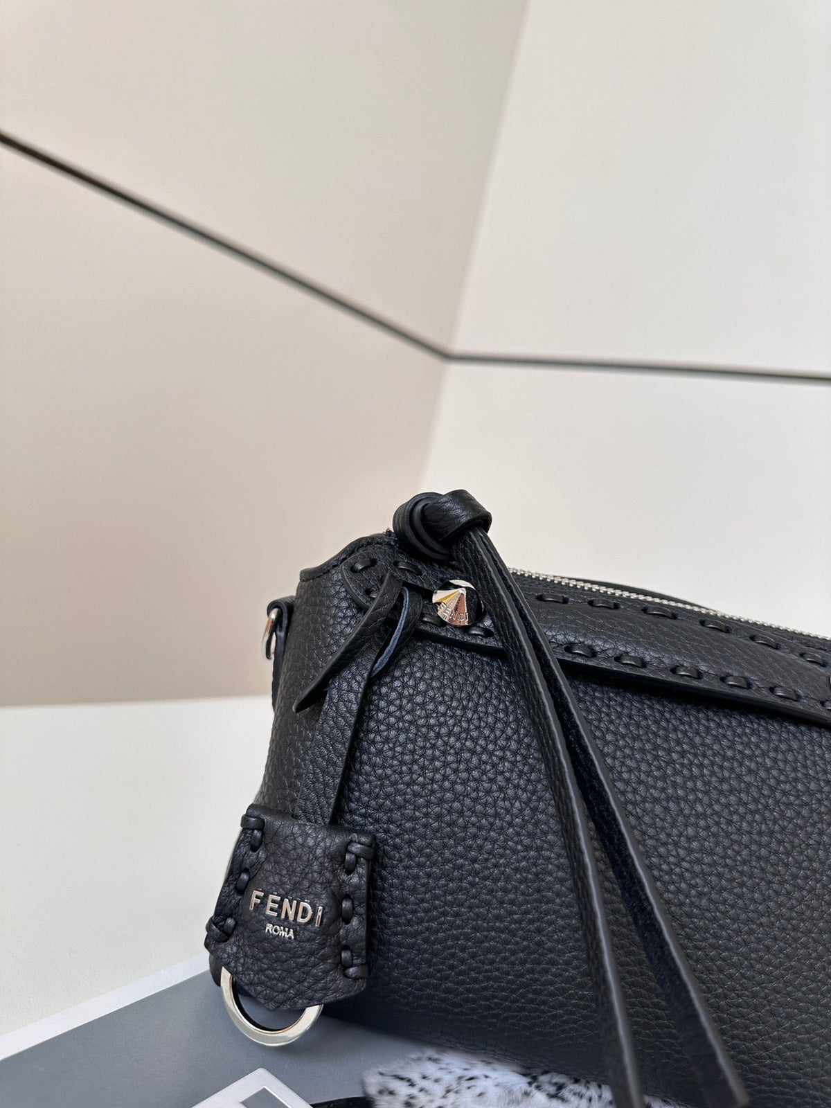 FENDI BY THE WAY SELLERIA SMALL 20 BAG IN BLACK CALFSKIN