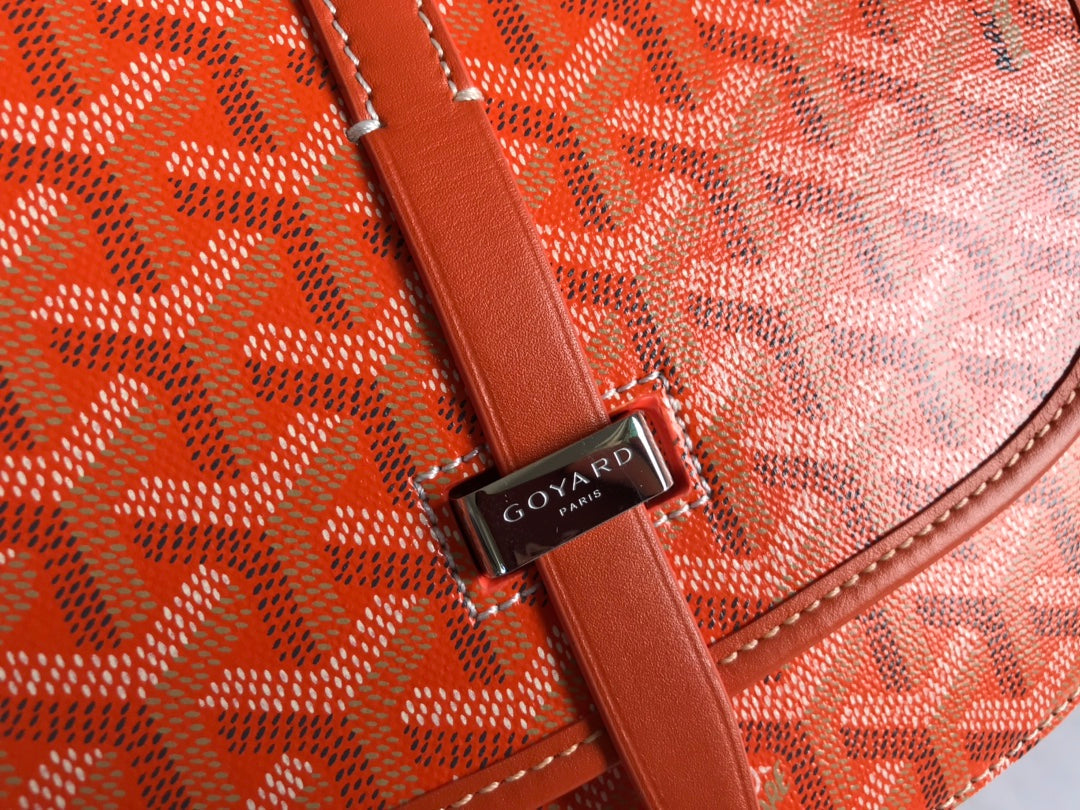 GOYARD BELVEDERE PM BAG 21CM ORANGE CANVAS