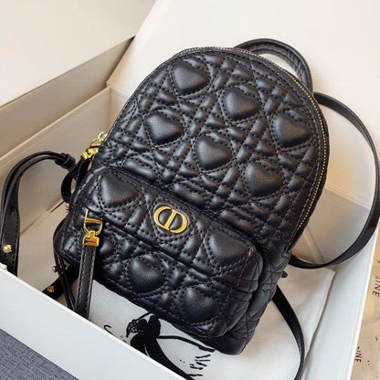 DIOR SMALL BACKPACK BLACK CANNAGE LAMBSKIN