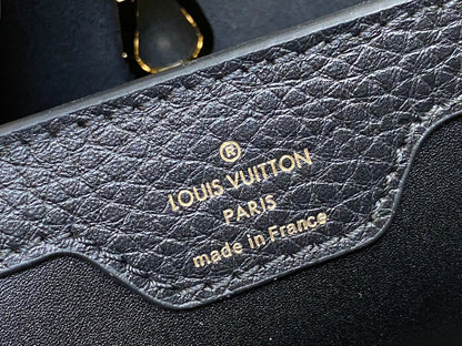 LOUIS VUITTON CAPUCINES MM 31 BLACK TAURILLON GOLD HARDWARE