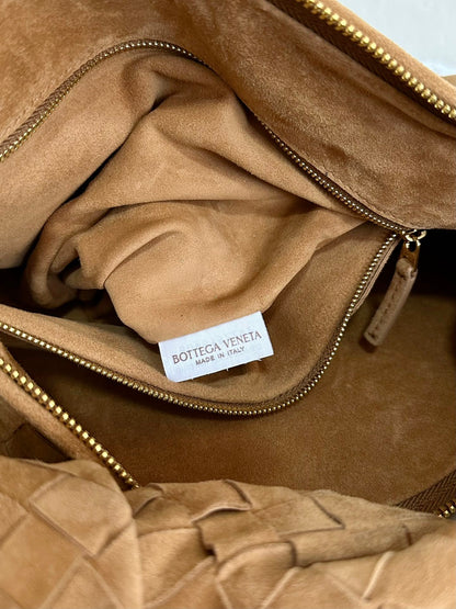 BOTTEGA VENETA SMALL JODIE 48CM BROWN SUEDE LEATHER