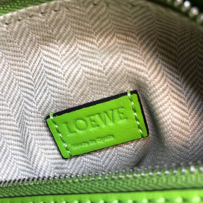 LOEWE LOE MINI 18 PUZZLE BAG IN EMERALD GREEN CALFSKIN