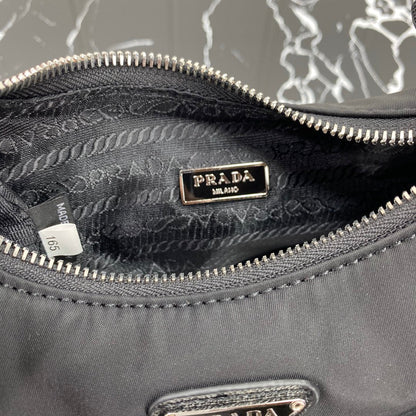 PRADA HOBO 22 BAG IN BLACK RE-NYLON