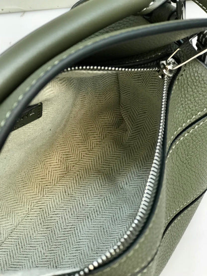 LOEWE LOE MINI 18 PUZZLE BAG IN JUNIPER GREEN CALFSKIN