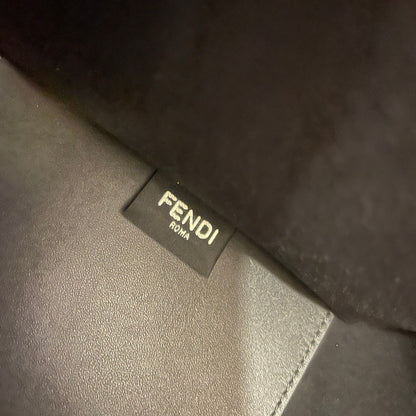FENDI SHINE LARGE 35 TOTE IN BLACK CALFSKIN