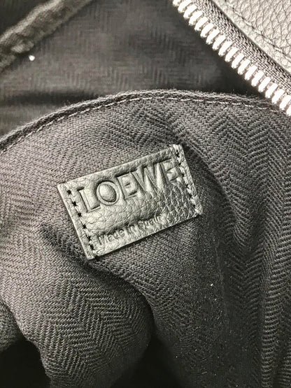LOEWE LOE 39 MILITARY BACKPACK IN BLACK SOFT GRAINED CALFSKIN