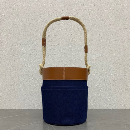 CELINE BUCKET CORDE 23 DENIM FABRIC NAVY BLUE