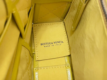 BOTTEGA VENETA SMALL CASSETTE 23 IN CANARY YELLOW CALFSKIN