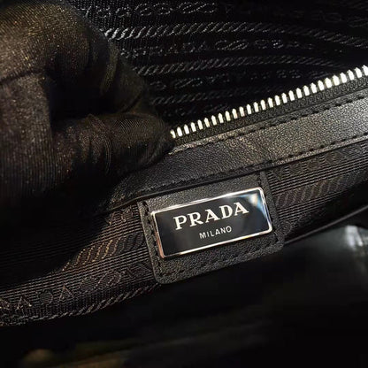 PRADA 38 BRIEFCASE IN BLACK SAFFIANO LEATHER