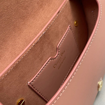 DIOR MINI BOBBY EAST-WEST 20 BAG IN ROSE PINK CALFSKIN