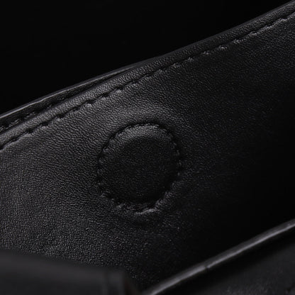 PRADA 18 DYNAMIQUE LOGO TOTE BAG IN BLACK CALFSKIN