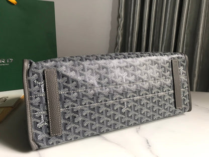 GOYARD HARDY PM BAG 40 IN GRAY GOYARDINE CANVAS AND TAURILLON LEATHER TRIM