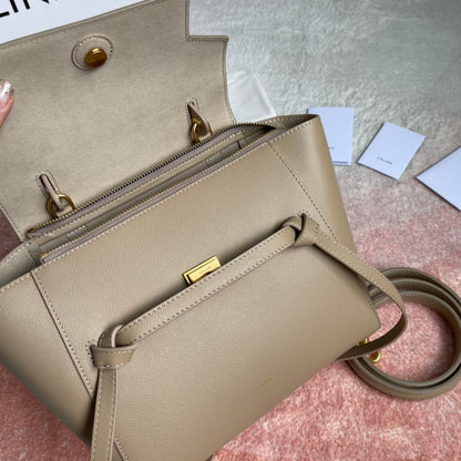 CELINE FISH BAG 24 BEIGE CREAM LEATHER