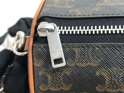 CELINE CYLINDRICAL 22  BAG BLACK PATTERN COWHIDE