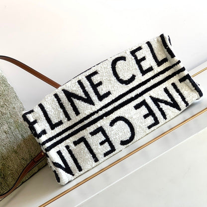 CELINE TRIOMPHE 26 FABRIC WHITE BLACK
