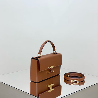 CELINE BOX TRIOMPHE 22 TAN NATURAL CALFSKIN