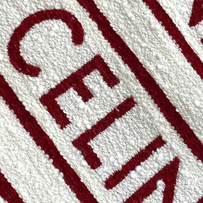 CELINE LETTER TOTE BAG 41 FABRIC WHITE RED