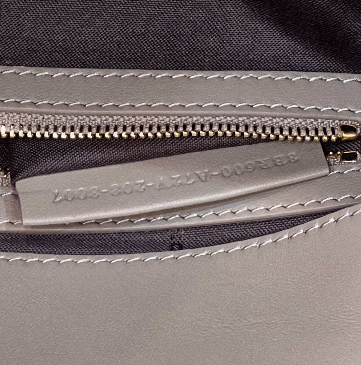 FENDI BAGUETTE WITH FF MOTIF 27 IN PINE CONE SOFT LAMBSKIN GOLD HARDWARE