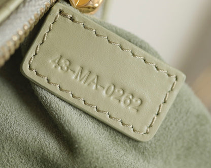 DIOR MINI CARO BAG 25 IN BEIGE LAMBSKIN