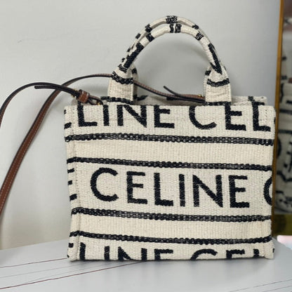 CELINE TRIOMPHE 29 FABRIC WHITE BLACK