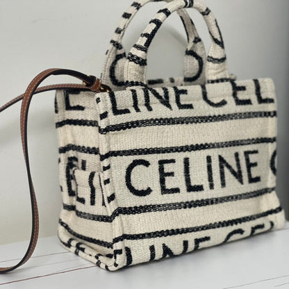CELINE TRIOMPHE 29 FABRIC WHITE BLACK