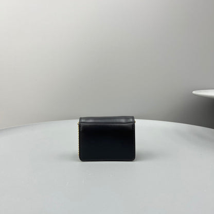 CELINE CUIR TRIPHOME 11 BLACK CALFSKIN