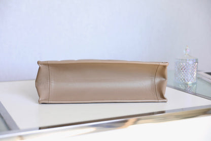 DIOR MEDIUM TOTE BOOK 26 BAG IN BEIGE CREAM CALFSKIN