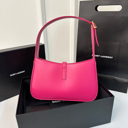SAINT LAURENT LE 5 À 7 BAG 24 BRIGHT PINK CALFSKIN