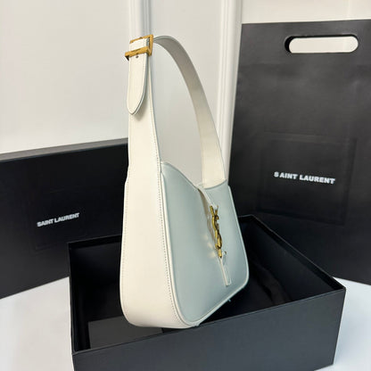 SAINT LAURENT LE 5 À 7 BAG 24 WHITE CALFSKIN